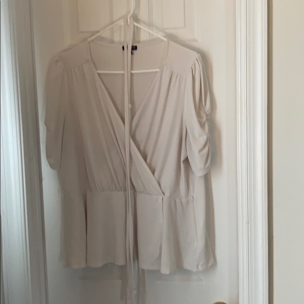 Faux wrap blouse